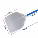 Łopata do pizzy - Kwadratowa - AZZURRA - Aluminium anodowane - 360x360mm - Długość:190cm