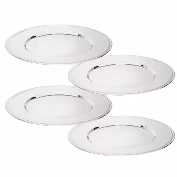 (4 stuks) Taartplateau - RVS - Ø 330mm