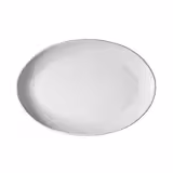 (12 db) CLASSICO | Serie Clasico - Lapostányér - ovális - porcelán - 230x230 mm - fehér