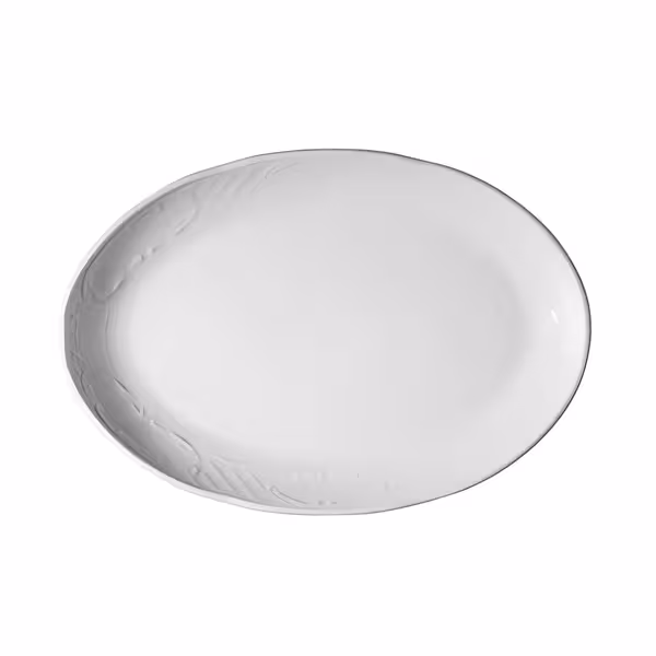 (12 pièces) CLASSICO - Assiette / plat - ovale - Longueur : 230 mm - Blanc