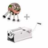 Commercial Manual Sausage Filler - Horizontal - 3L - Stainless Steel - incl. 4 sausage-filler nozzles