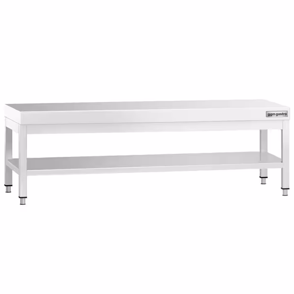Nerezový podstavný stůl 2000x600mm - se spodní policí