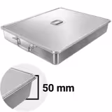 Marmite - Acier inoxydable - 13,5L - avec couvercle - 584x716x113mm