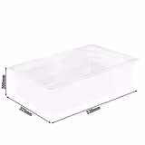 (6 pcs) Polycarbonate Gastronorm Container GN 1/1 - Clear - 25.6L - Depth: 200mm