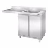 Commercial Dishwasher Sink with Cupboard PREMIUM - 1400x600mm - 1 Bowl, Right-Hand Bowl