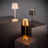 (4 Stück) Tischleuchte - MERLE - dimmbar in 3 Stufen - Ø 110mm - Gold