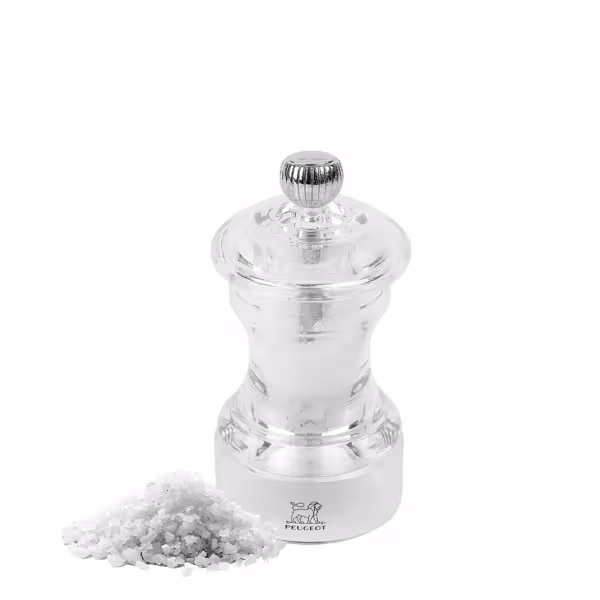 (12 pieces) PEUGEOT| Bistro Salt Mill – 10 cm - Hardened Steel - Ø4 mm Salt - No Sea Salt