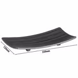 (6 pcs) Serving Tray - ZEN - Melamine - 220x120mm - Height: 30mm - Black