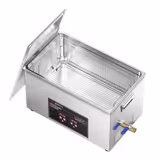 Commercial Ultrasonic Cleaner - 30L - 600W Ultrasonic Power - 40kHz - Digital - with Heater - Degas - with Drain Tap