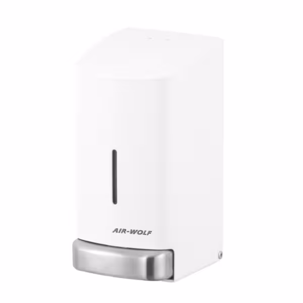 AIR-WOLF | Saippua- ja desinfiointiaine annostelija painonapilla - 800ml - ruostumatonta terästä - valkoinen