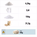 Pétrin à Pâte / Pétrin à spirale - 20 Litres / 10 kg - avec Cuve Fixe - 400 V