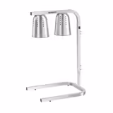 Mostek grzewczy na podczerwień z lampą grzewczą - 453x360mm - 500W - regulowana wysokość - Srebrny