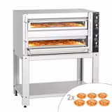 Elektro Pizzaofen - 6+6x 30cm (Breit) - Manuell - inkl. Untergestell