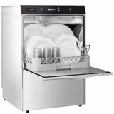 Ipari duplafalú mosogatógép - elektronikus vezérlés - 3,9 kW - beépített mosogatószer- és öblítőszer-adagolóval, leeresztő szivattyúval
