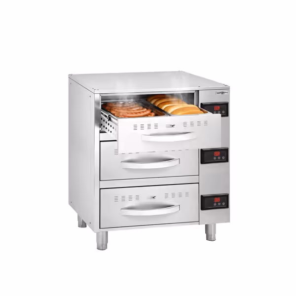 Armadio scaldavivande - 6 kW - GN 1/1 - con 3 cassetti - 824x578x957mm