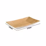 (6 stuks) Dienblad BAMBOO - Melamine - 21x13cm - hoogte: 30mm - Beige/Wit - stapelbaar - geschikt voor vaatwasser