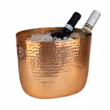 Frapieră - aluminiu - 3,9 litri - Ø 255 mm - Înălțime: 200 mm - cu aspect cupru - cu mânere laterale, suprafață ciocănită