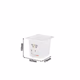 (6 pièces) CAMBRO | SafeTrak - Récipients en polypropylène GN 1/6 - laiteux - Hauteur : 150mm