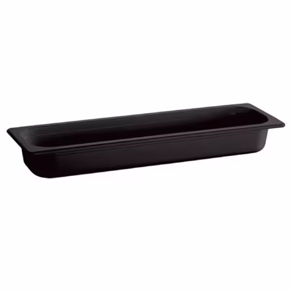 (6 stuks) Melamine GN-bak GN 2/4 - ECO - zwart - 4,3 liter - Diepte: 100mm