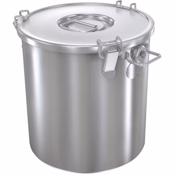 Voedselcontainer - incl. deksel - RVS - Ø 400mm - voor glühwein - 50 liter