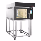 Elektrisch Bakkerij heteluchtoven met stoomfunctie - Touchscreen - 5x EN 600x400 - Zwart - met geïntegreerde rijskast - incl. onderstel - zonder platen