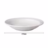 (12 uds) Budgetline - Plato hondo - Porcelana - Ø215mm - Blanco