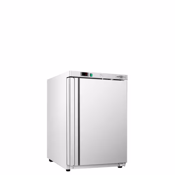 Tafelmodel Voorraadkoelkast RVS ECO - 200l - met 1‑deurs dichte deur & 3 roosters - binnenzijde kunststof