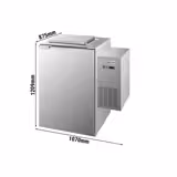 Endüstriyel Islak Atık Soğutucu Dolap - 1x 120L veya 1x 240L Konteynerli - Soğutma Ünitesi Sağda