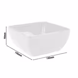 (6 stuks) Schaal - FRIENDLY - PET - 1,5L - vierkant - 190x190mm - stapelbaar - Wit