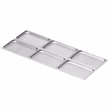 (6 Stück) Edelstahl-Behälter GN 1/1 - gelocht - Höhe: 20mm