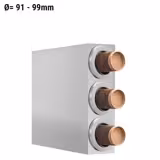 Triplo Dispenser porta bicchieri - con 3 dispenser - Acciaio inox