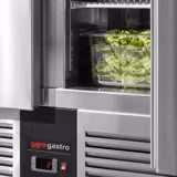 Commercial Saladette Counter PREMIUM - 900mm - 159L - 2 doors - open top for 4 x GN 1/3 & glass lid