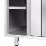 Armoire de travail en inox PREMIUM - 1600x600 mm - avec 3 tiroirs à droite et dosseret