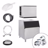 Machine à glaçons - Cubes - 403 kg/24 h - y Bac à glaçons