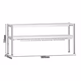 Wärmebrücke mit Keramikstrahler - 1800x370mm - 1,4 kW - 1 beheizte Etage, 1 Ablage