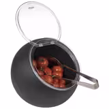 Servierset - MOON - 2-teiliges Set - inkl. Melamin-Schale 0,8 Liter & Deckel - Schwarz