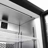 Vetrina frigo per bibite PREMIUM - 600mm - 280l - termostato digitale - con 1 porta in vetro & illuminazione LED - Nero