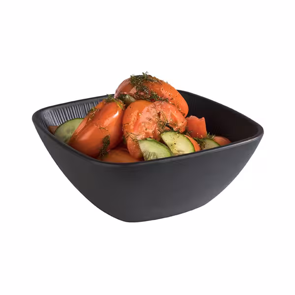 (6 kpl) Kulho - NERO - melamiini - 1,5 L - neliö - musta