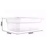 (6 stuks) Polycarbonaat GN-bak GN 1/4 - transparant - 2,5 liter - Diepte: 100mm