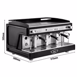WEGA | Airy – Commercial 3-Group Espresso Machine – 5.6 kW – with 2 Steam Wands & Hot Water – Black