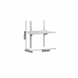 Étagère murale ECO en inox - 600 × 300 mm - avec 1 étage