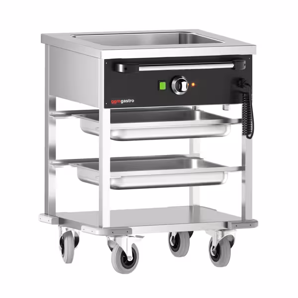 Bain-marie wagen - 1 kW - 1x GN 1/1