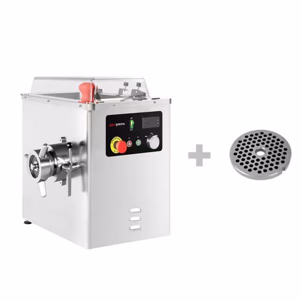 Mașină de tocat carne profesională 22 - 250 kg/h - 1,5 kW - cu refrigerare - sită 4 mm