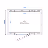 Paslanmaz Çelik Panel Tip Dondurucu Oda −18/−25 °C - 2100x1500mm - 4,20m³ - dahil: soğuk koruma çıtası