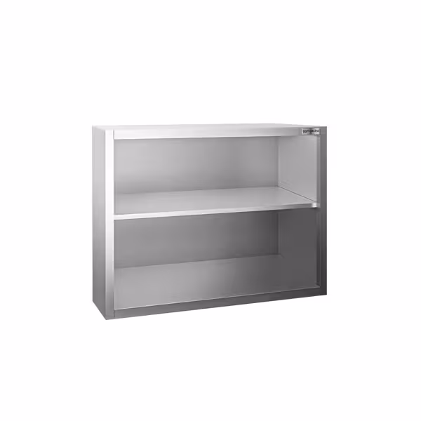 Stainless steel wall-mounted cabinet PREMIUM - 800x400mm - without sliding door - 800mm high