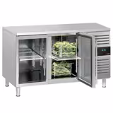 Koelwerkbank ECO - 1360x700mm - met 2 glazen deuren