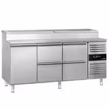 Commercial Refrigerated Prep Table PREMIUM – 1795 mm – 1 Door + 4 Drawers – 8x GN 1/3
