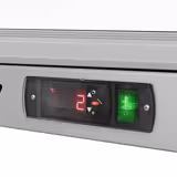 Barkühlschrank - 900mm - 220 Liter - mit 2 Glasflügeltüren - Grau