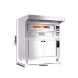 Commercial Gas Pizza Oven 1 Chamber – 9×Ø35 cm pizzas - Hood & Proofer incl. - Super‑Crisp vent - Heat‑reflective window - 20 kW