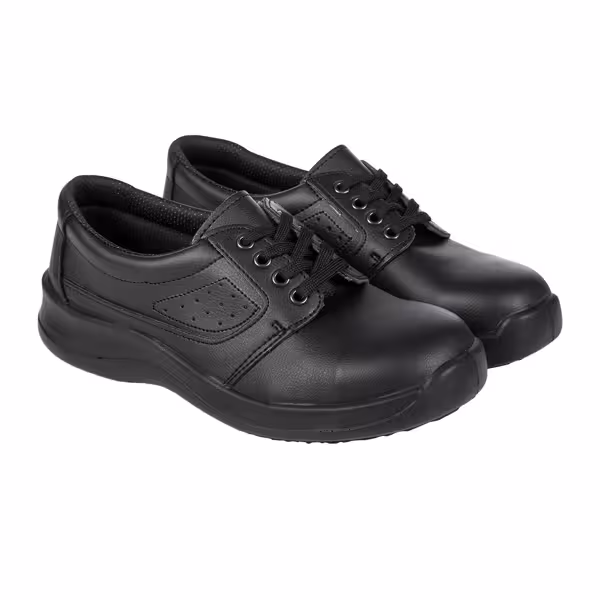 KARLOWSKY | Usedom Steel Toe Cap Safety Shoe S1 SRC Slip-Resistant – Black - EU 35